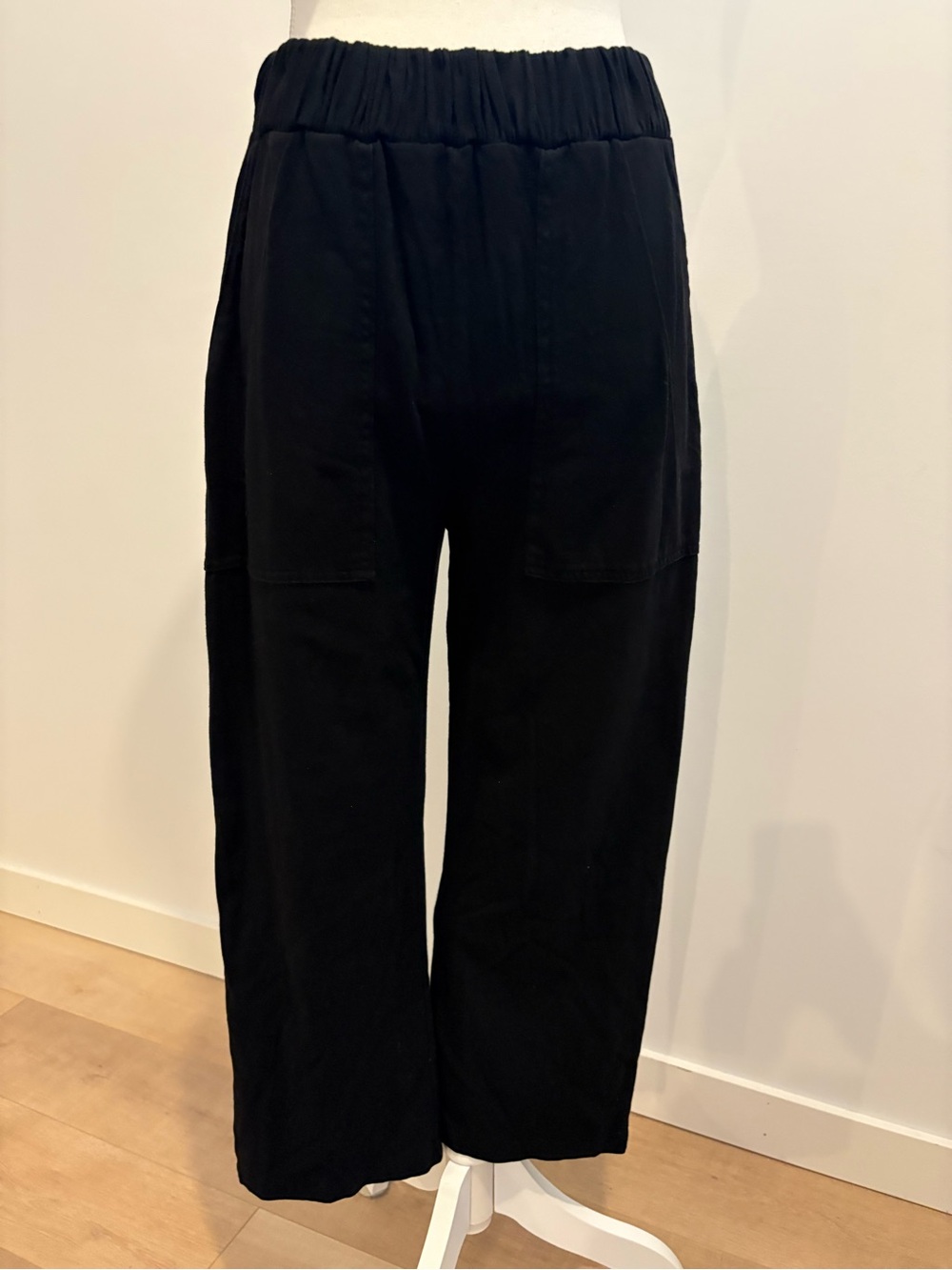 THE GREAT. Black Elastic-Waist Track Pants